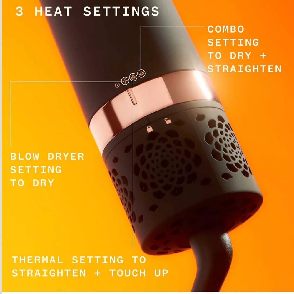 NEW double agent 2-in-1 blow dryer + straightening brush - Picture 6 of 7